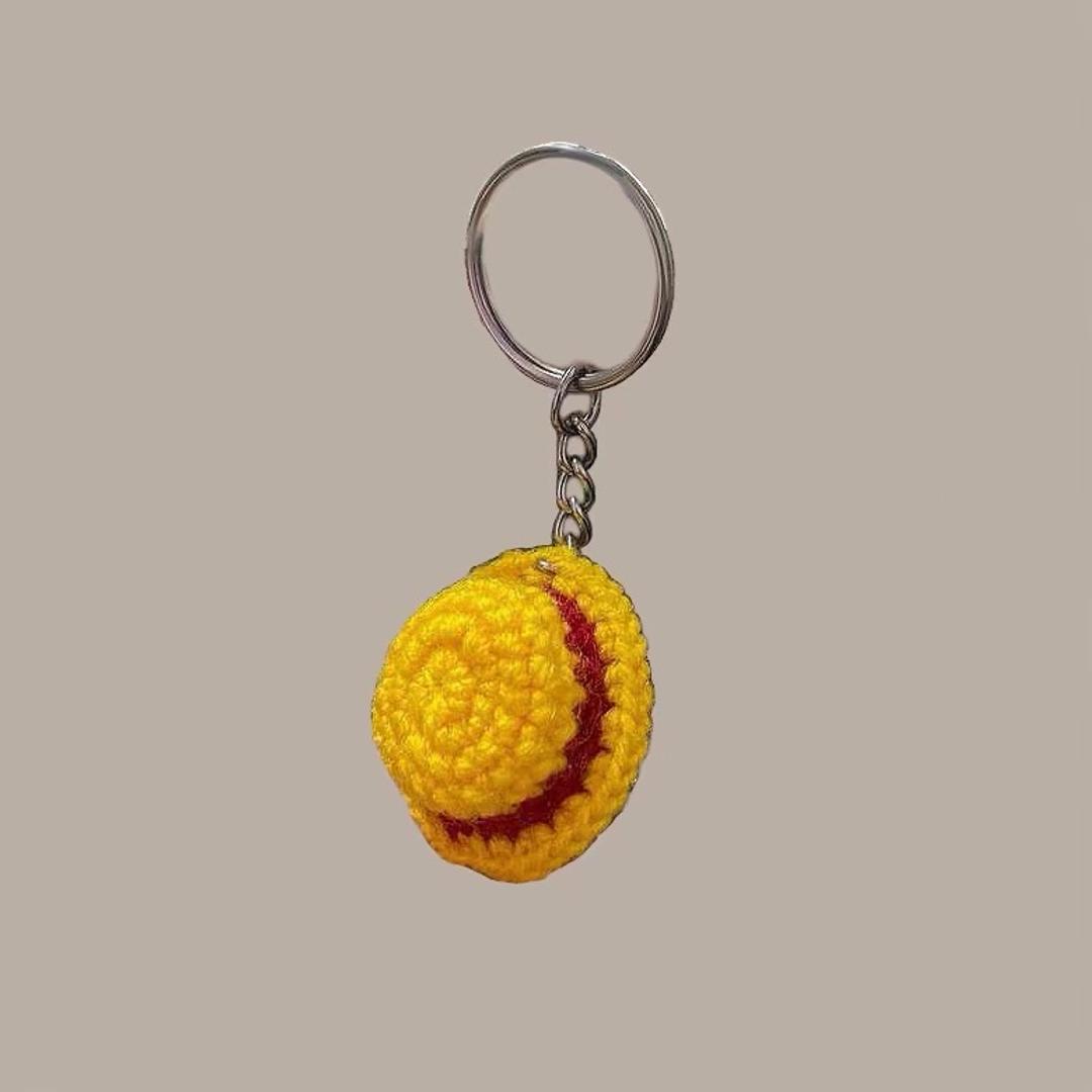 Handmade (ручная работа) Брелок соломенная шляпа из ванпис — фото 2