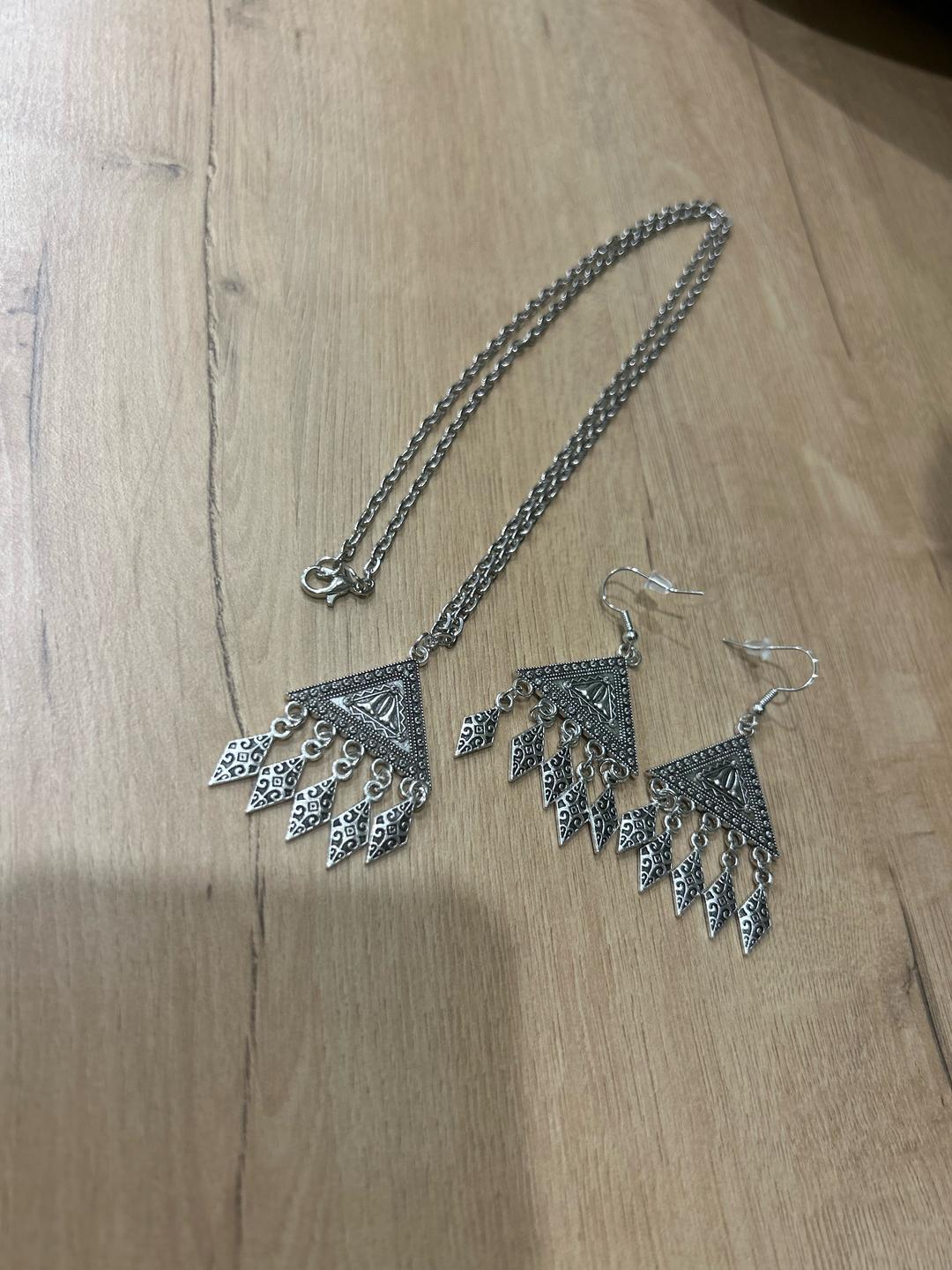 Handmade (ручная работа) Комплект бижутерии: колье и серьги — фото 2