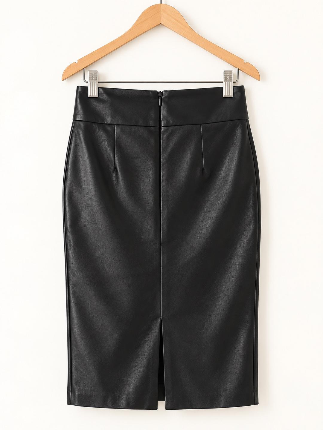 Zara Черная кожаная юбка-карандаш Zara Basic 🖤✨ — фото 2
