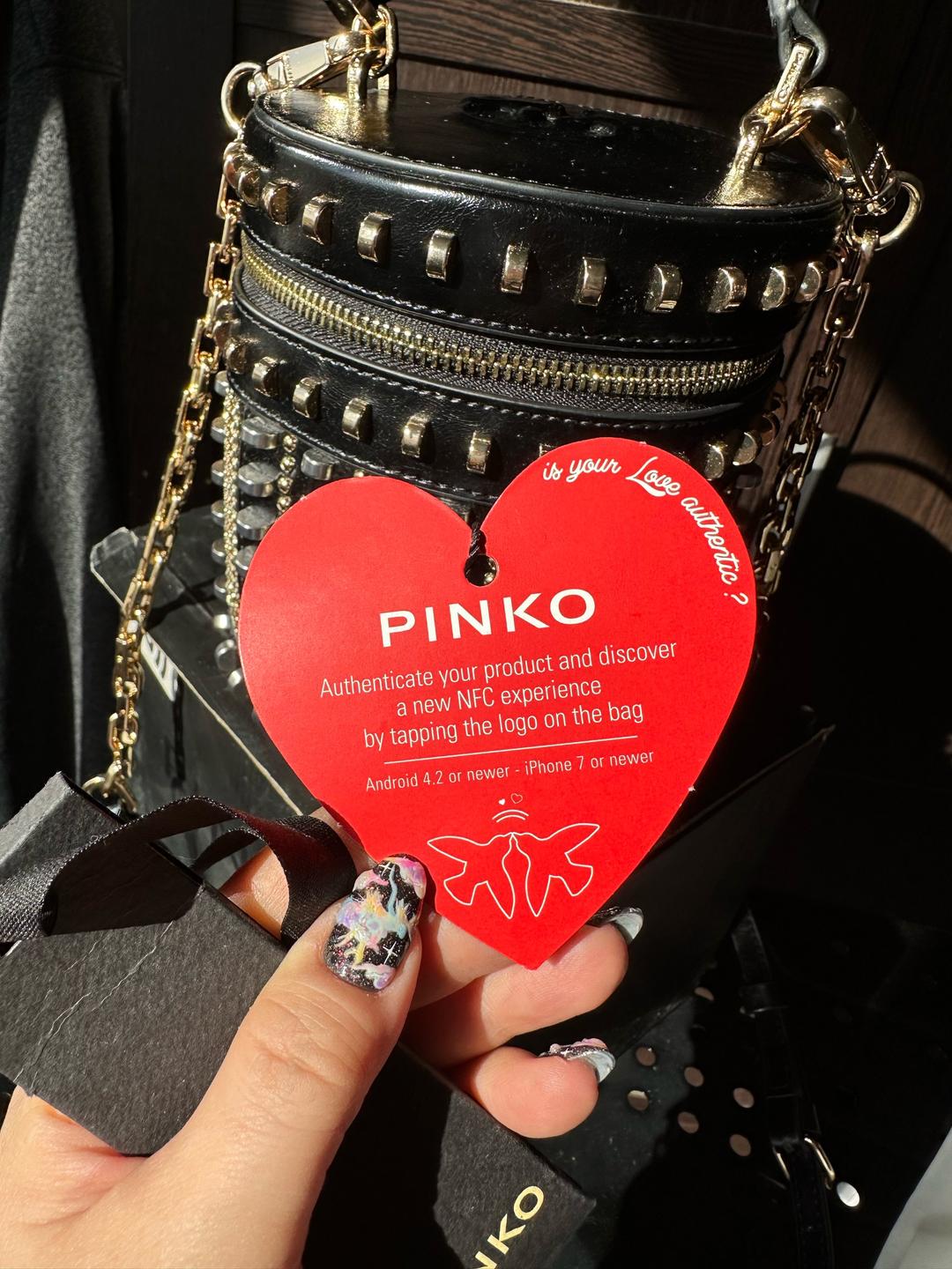 Pinko Pinko Roller Mix Studs Tote Bag In Black — фото 2