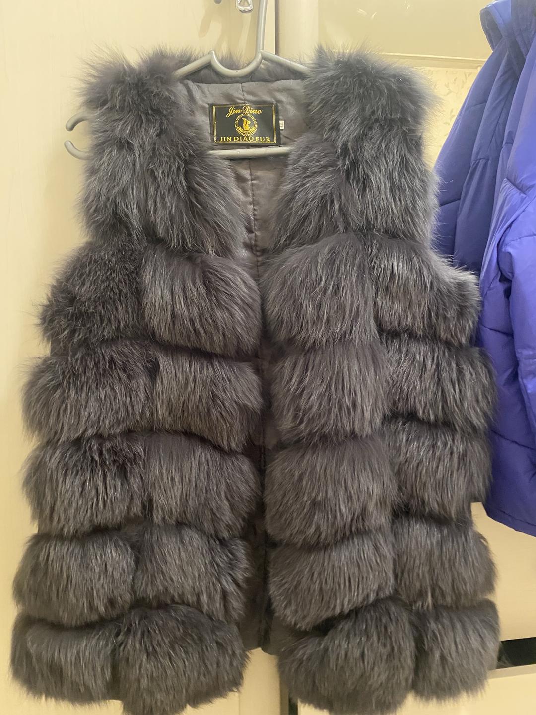 Jin diaofur Кашемир Натуральный Меховый Жилетка — фото 2