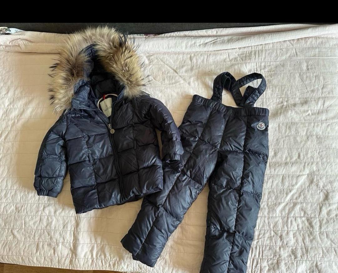 Moncler Moncler оригинал двойка для мальчика 98, комбинезон зимний, куртка — фото 2