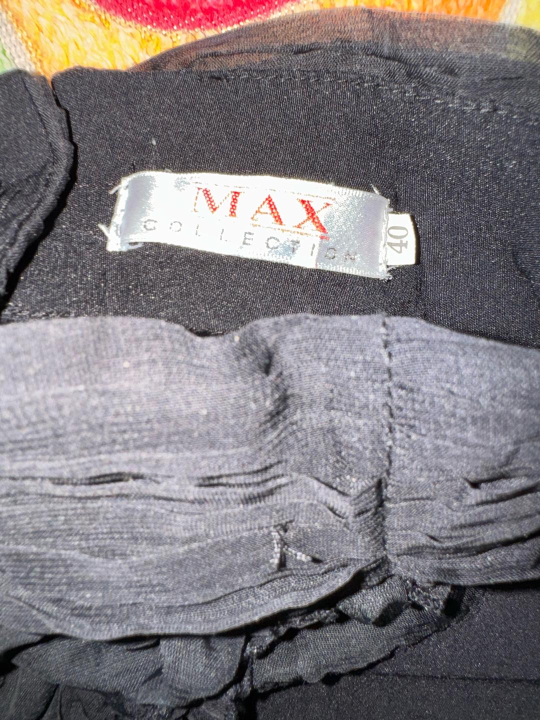 Max Collection Черное платье джинса с прозрачными рукавами и воротником-стойкой — фото 2