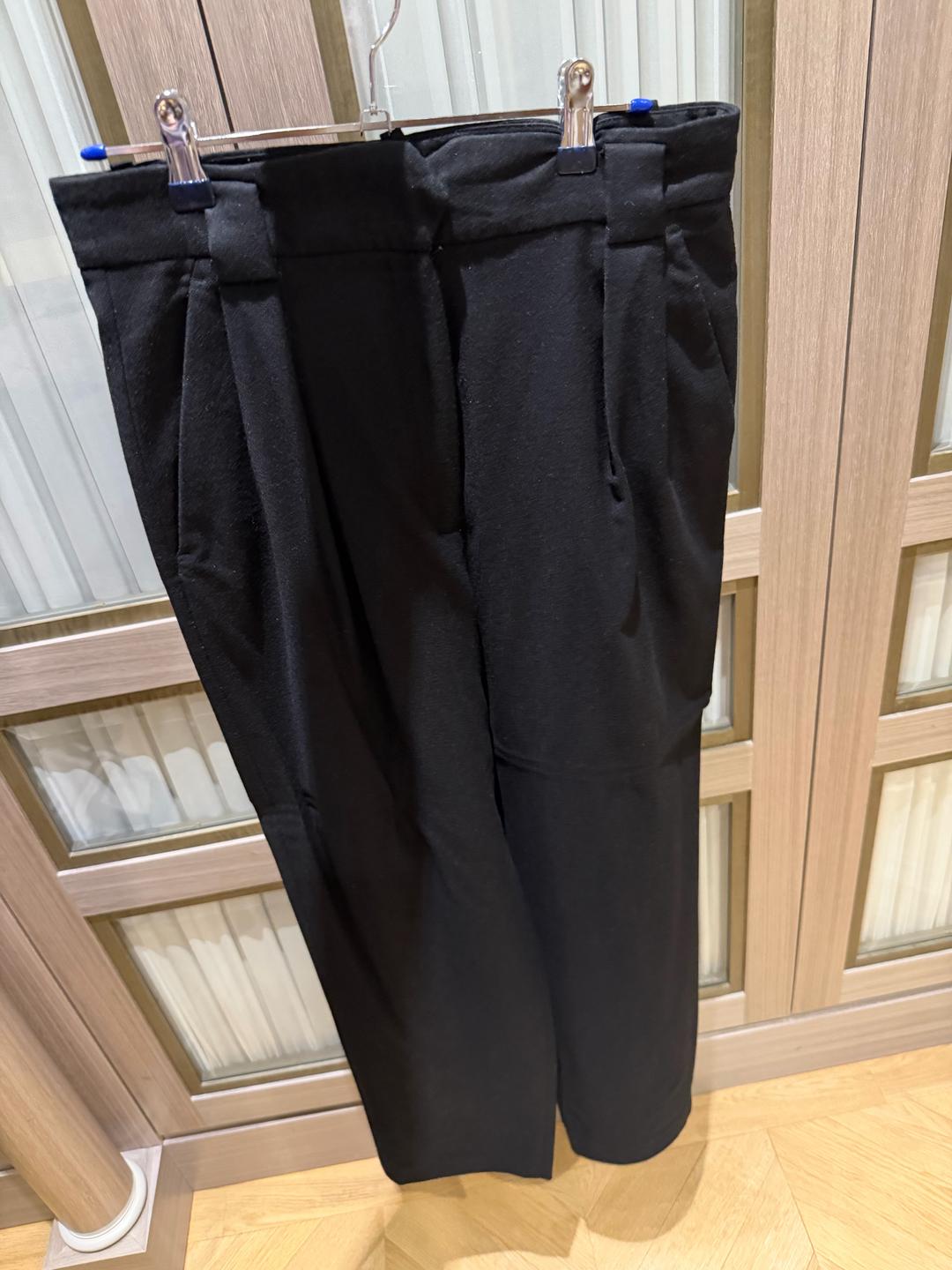 Massimo Dutti Черные брюки с высокой талией — фото 2