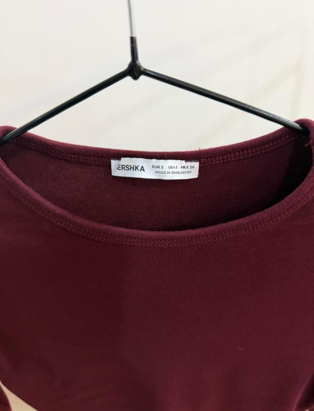 Bershka Лонгслив укороченный Bershka — фото 2