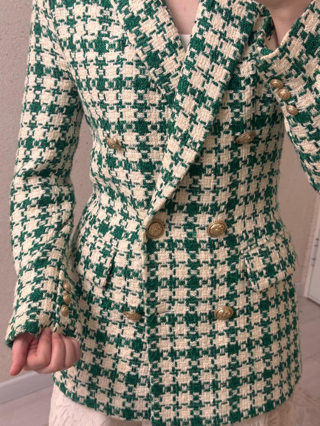 Zara Твидовый пиджак Зара — фото 2
