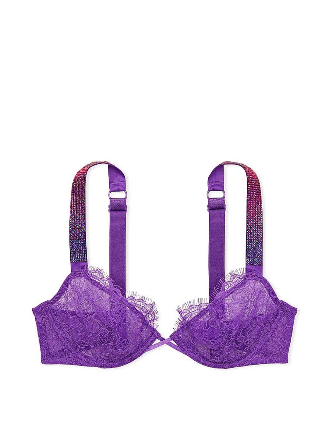 Victoria's Secret Бюстгальтер Very sexy Shine Strap без подкладки с низким вырезом и кружевом. — фото 2