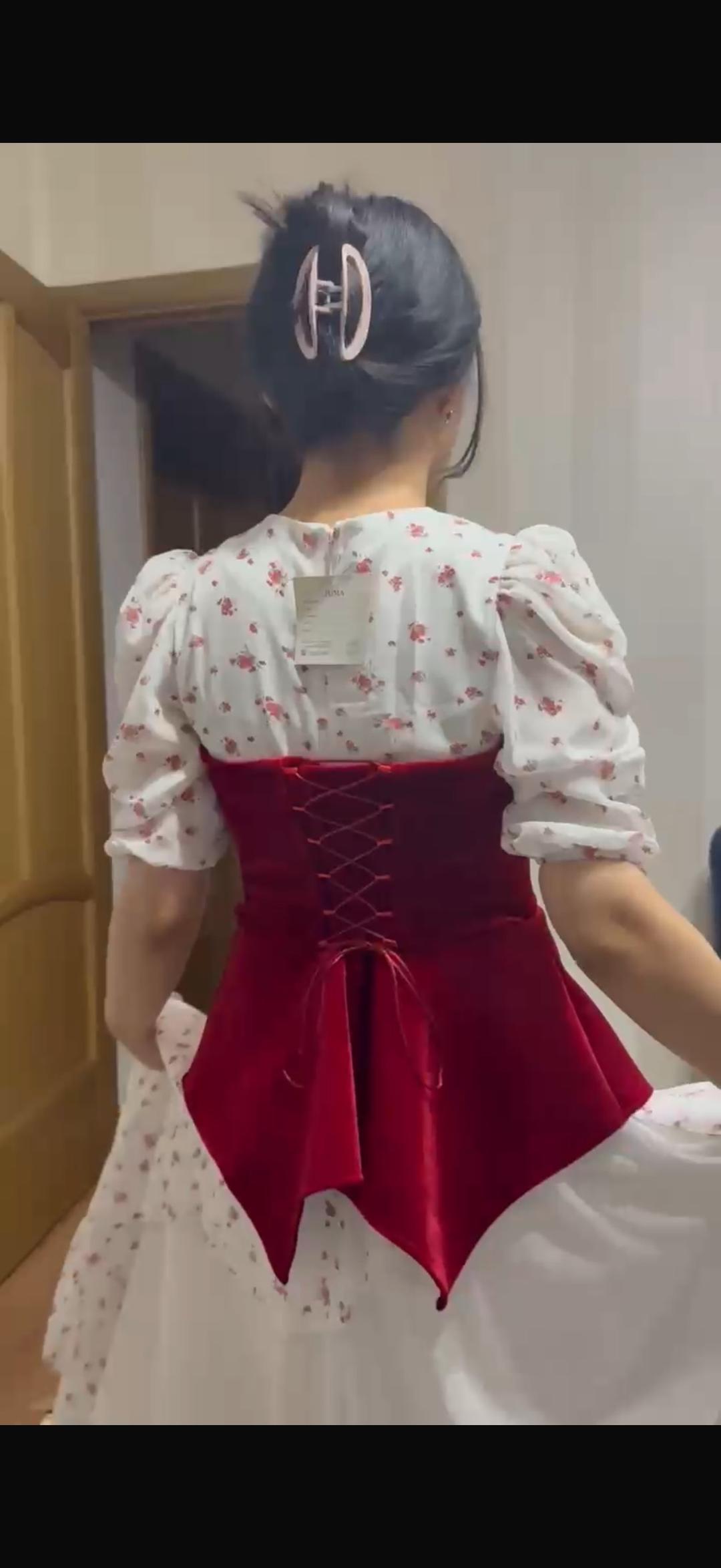 Handmade (ручная работа) Бархатный этно-корсет в национальном стиле (новый) — фото 2