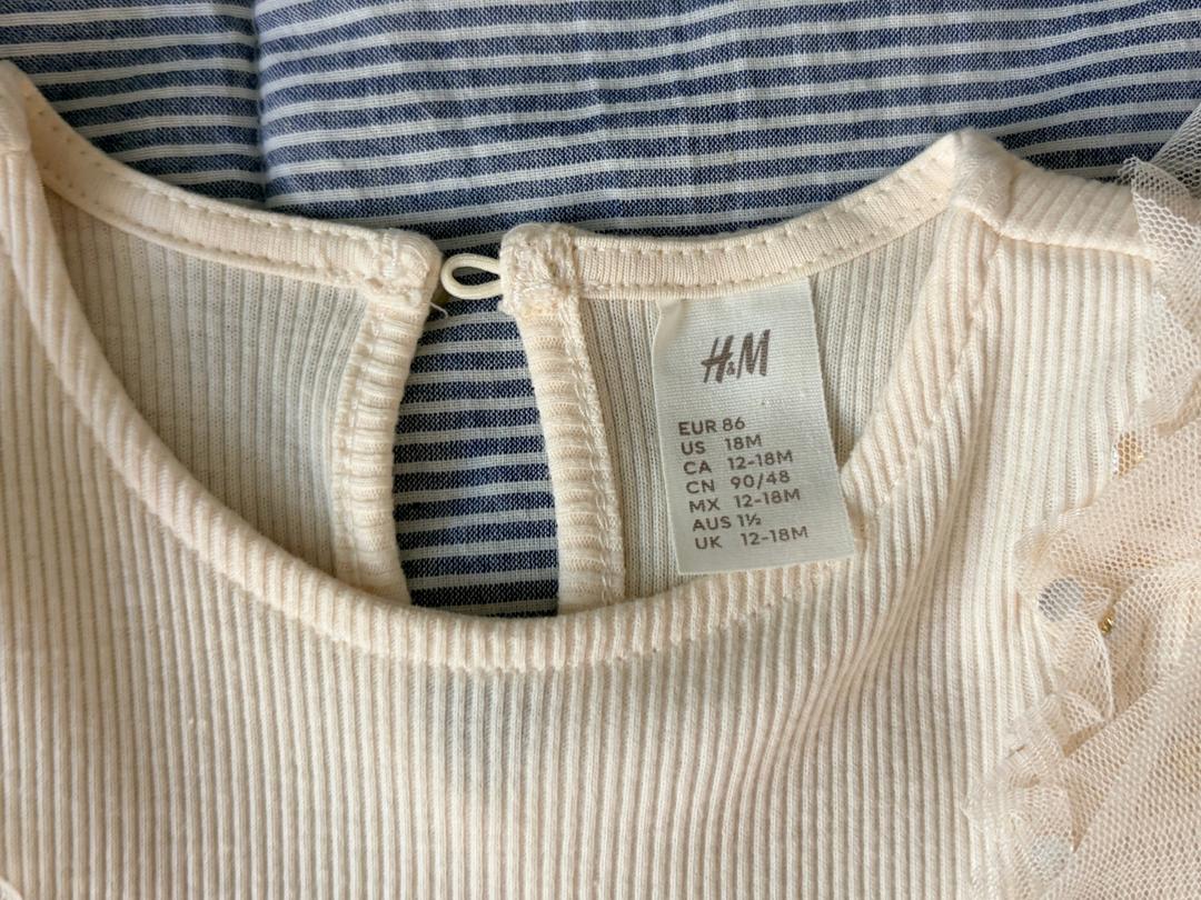 H&M Нарядное платье для девочки 18 мес — фото 2