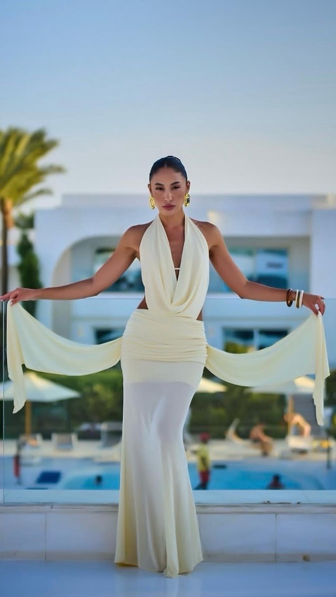 Dress Dubai Платье вечернее молочного цвета — фото 2