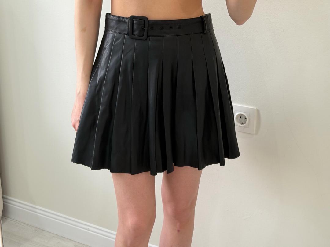Zara Юбка кожаная Zara — фото 2
