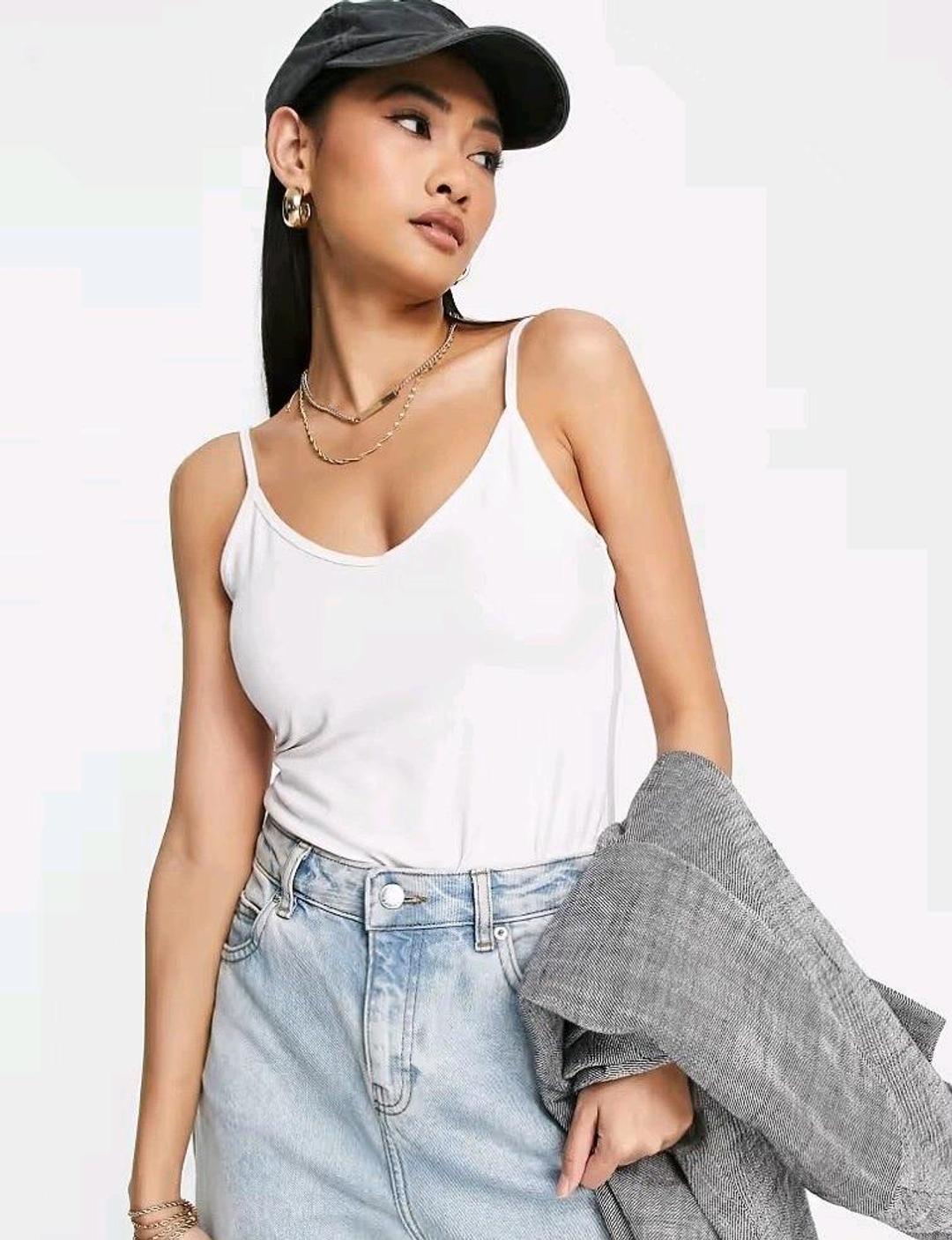 ASOS Новый топ Asos S/M белый майка летний — фото 2
