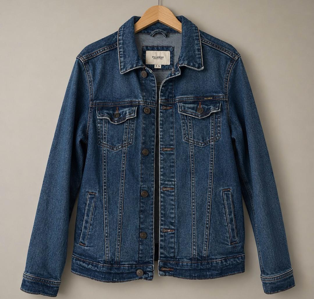 Pull & Bear Джинсовая куртка Pull&Bear с эксклюзивным принтом — фото 2