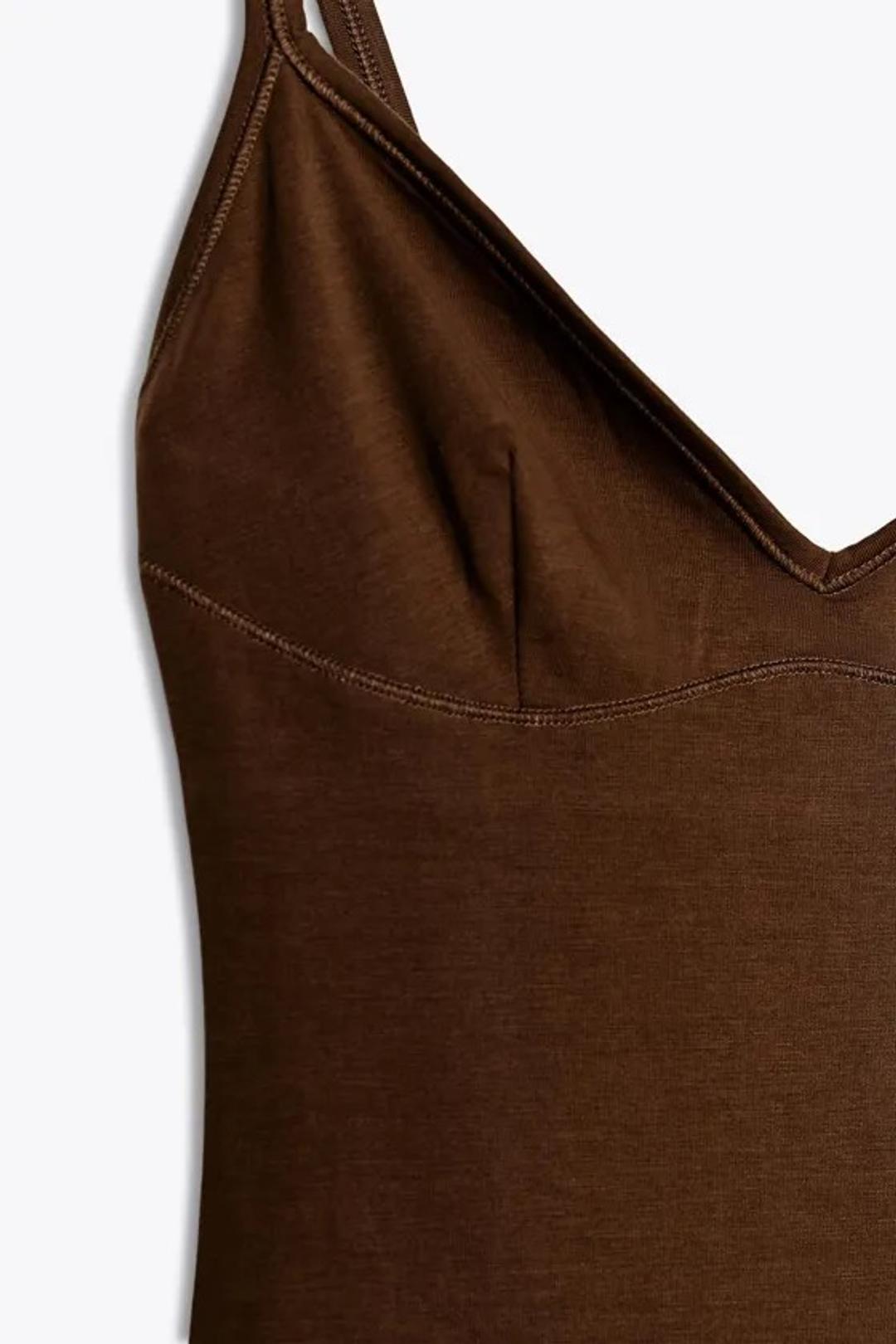 Zara Топ на бретелях из мягкой ткани — фото 2