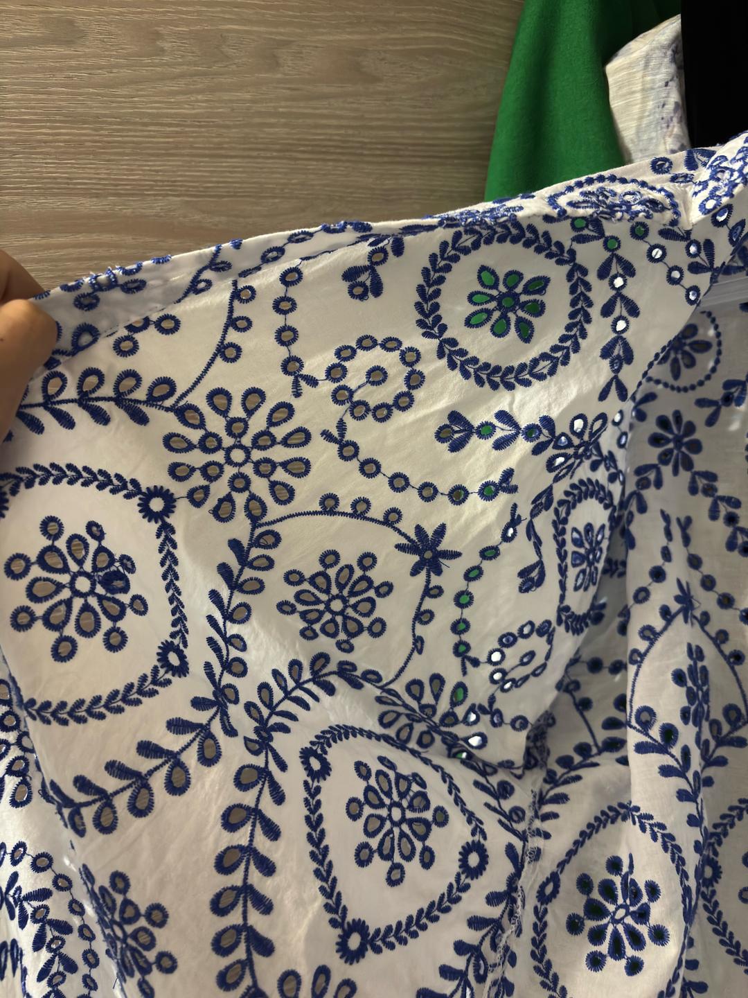 Zara Рубашка с вышивкой — фото 2