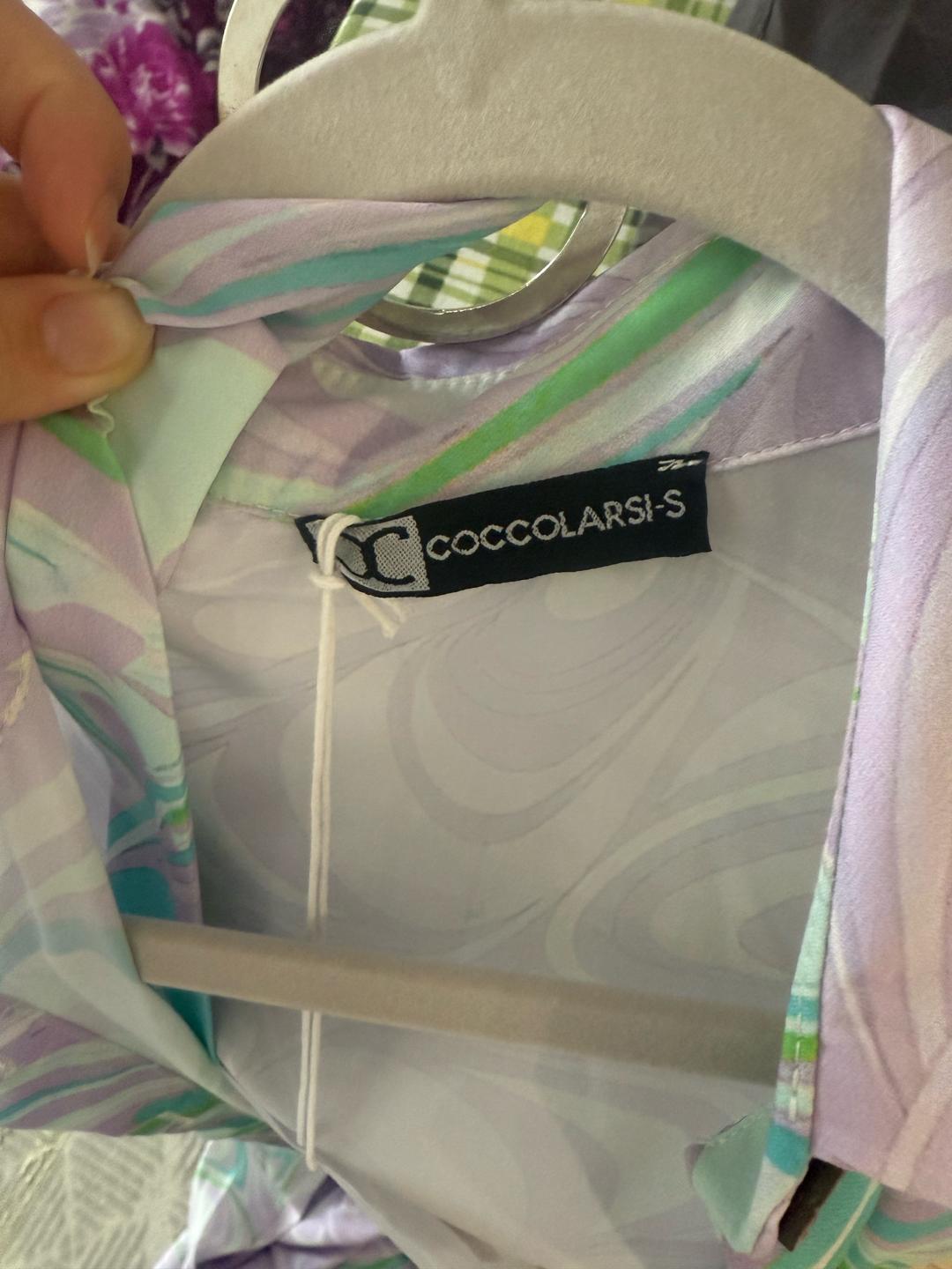 COCCOLARSI Платье-рубашка с абстрактным принтом — фото 2