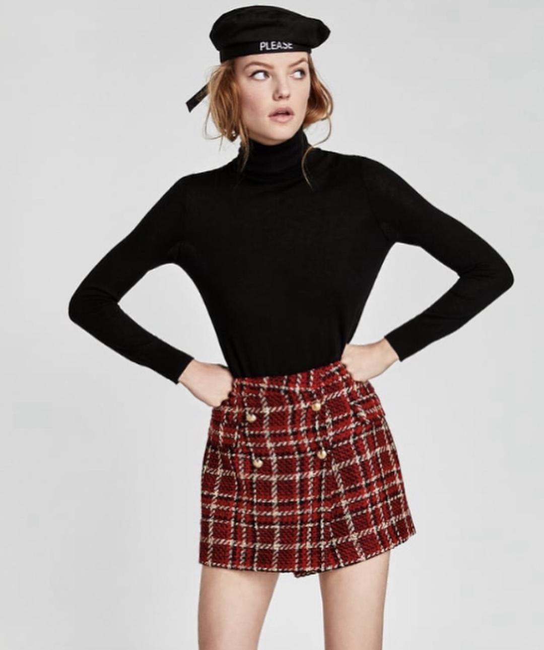 Zara мини юбка из твида Zara — фото 2