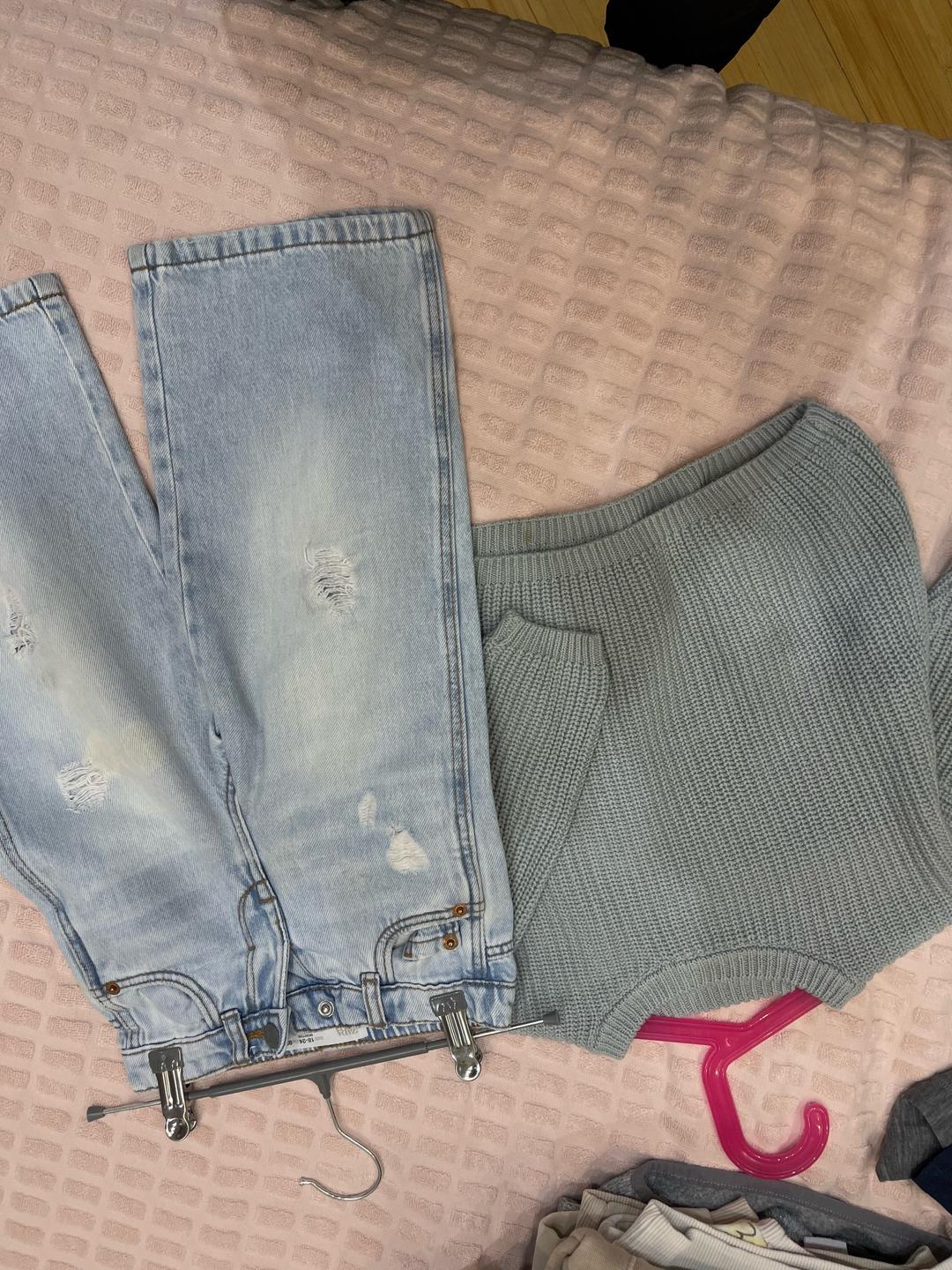 Zara Джинсы Zara+джемпер из мягкого хлопка — фото 2