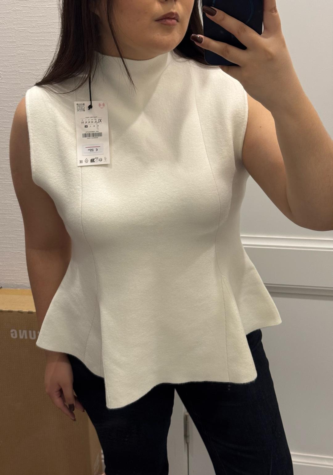 Zara Топ ZARA с баской — фото 2