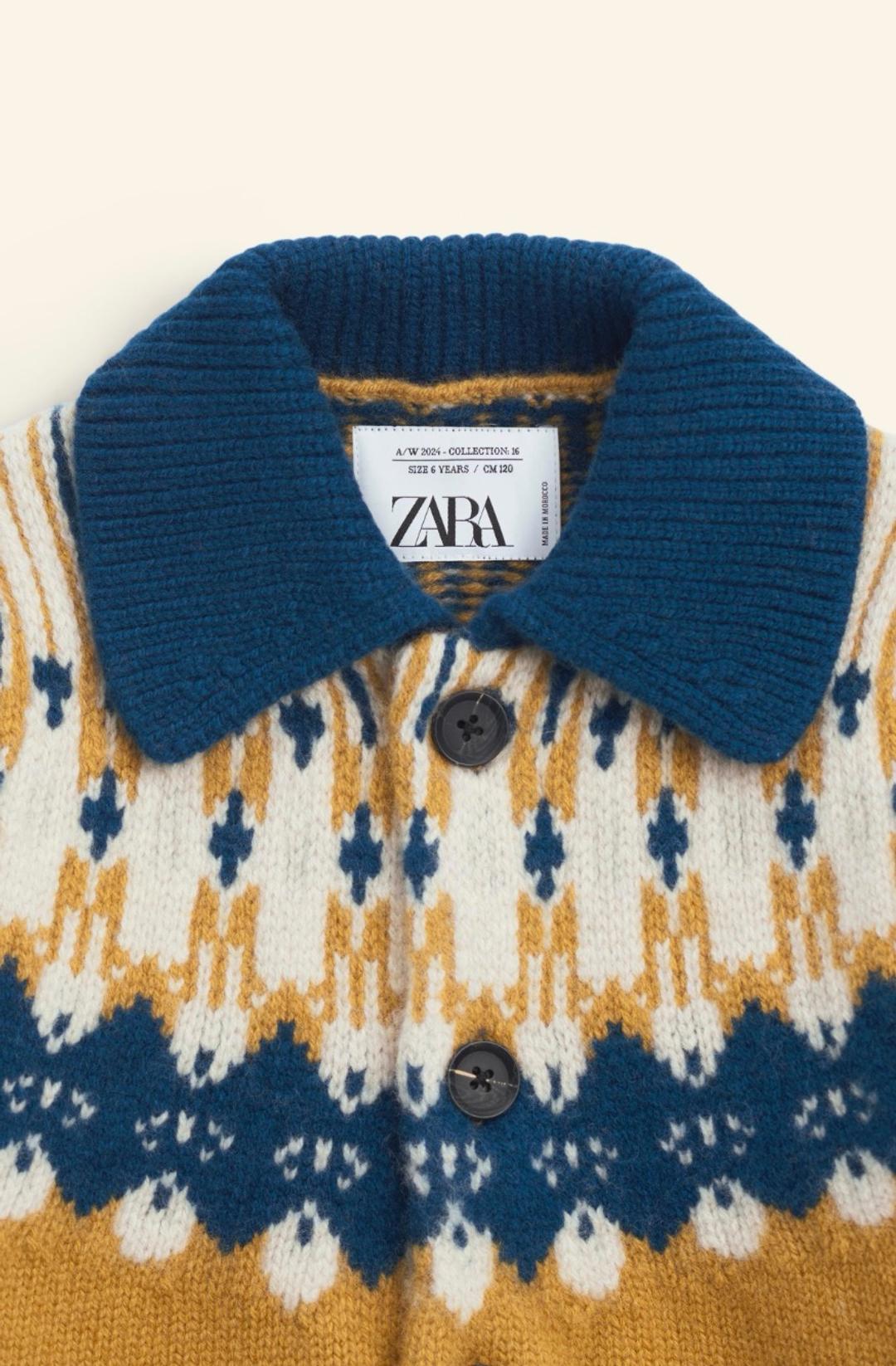 Zara Новый шерстяной кардиган-жакет Zara с отложным воротником — фото 2