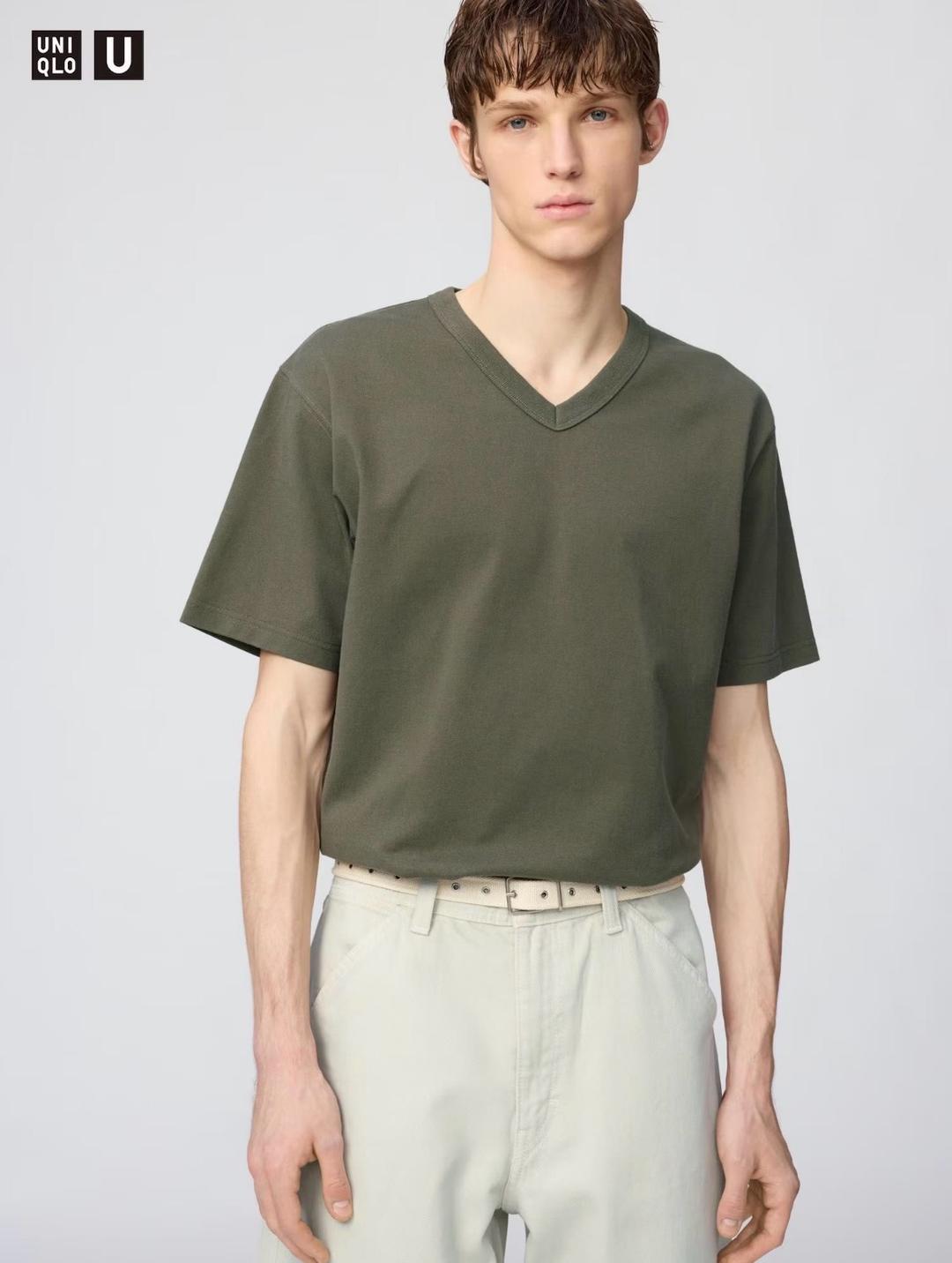 Uniqlo Футболка UNIQLO с V-образным вырезом — фото 2
