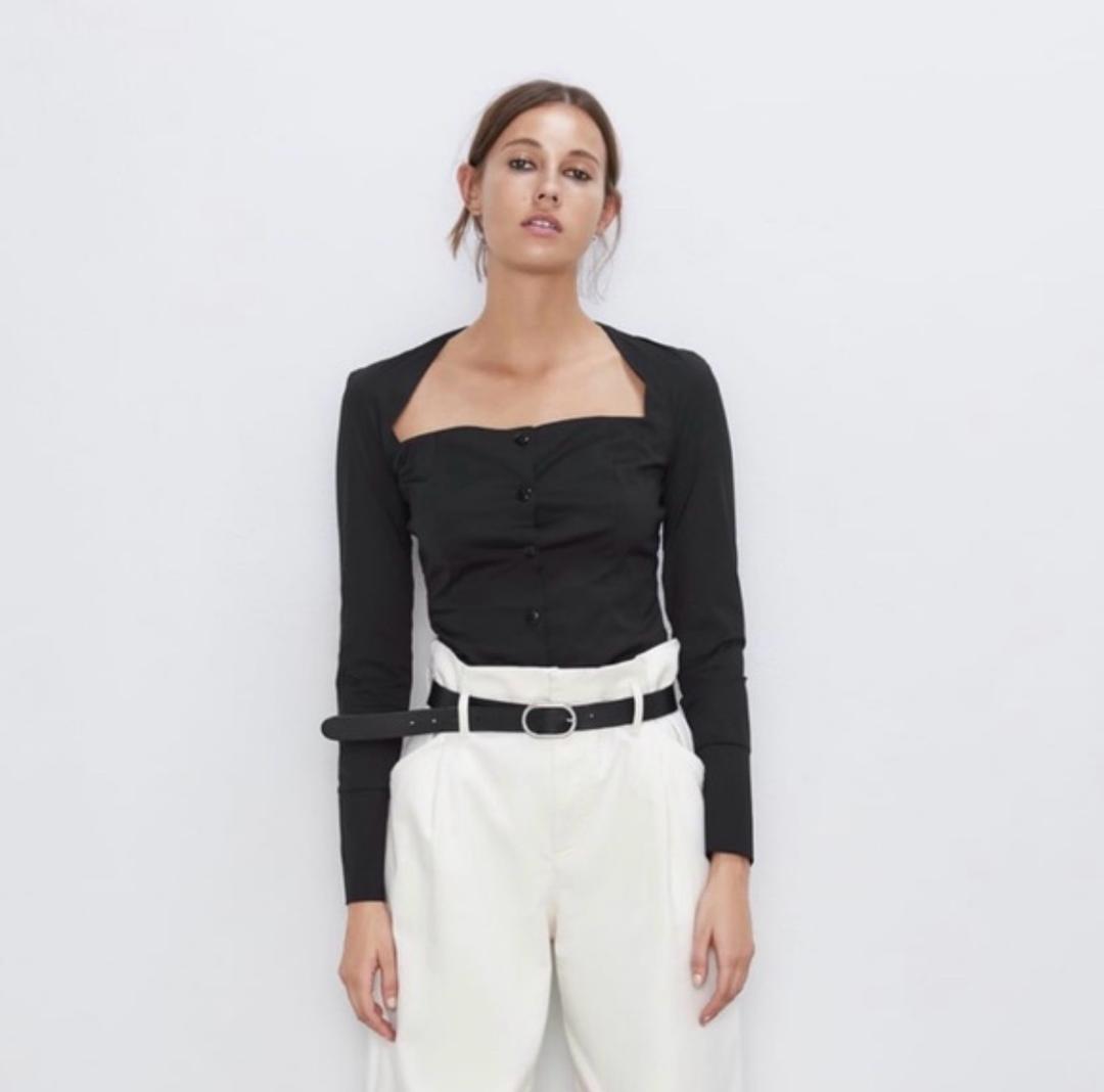 Zara Черная блуза Zara — фото 2