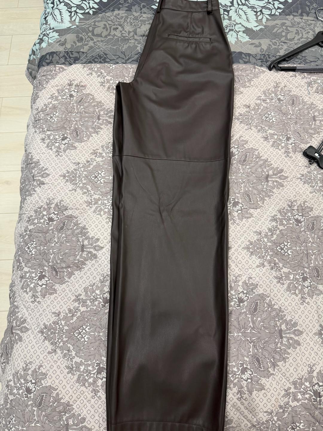 Zara Кожаные брюки Zara — фото 2