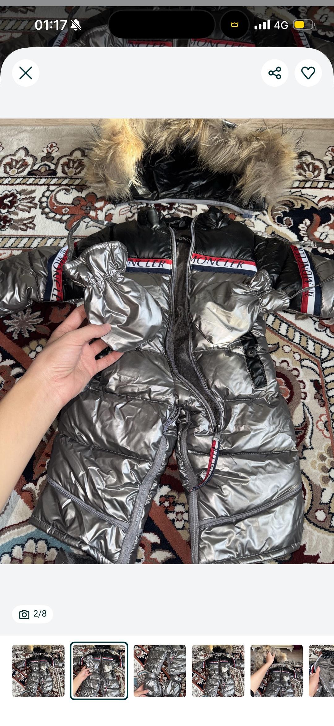 Детский комбинезон зимний moncler — фото 2