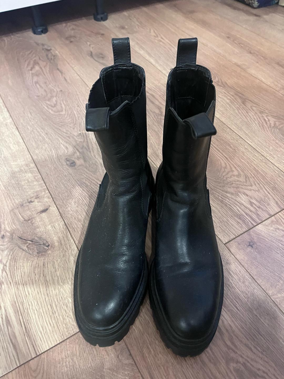 Zara Женские ботинки челси на платформе — фото 2