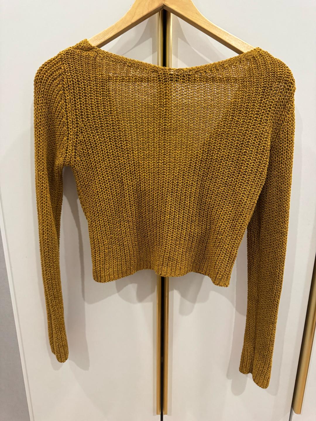 Zara ZARA джемпер трикотажный кроп-топ с перекрутом — фото 2