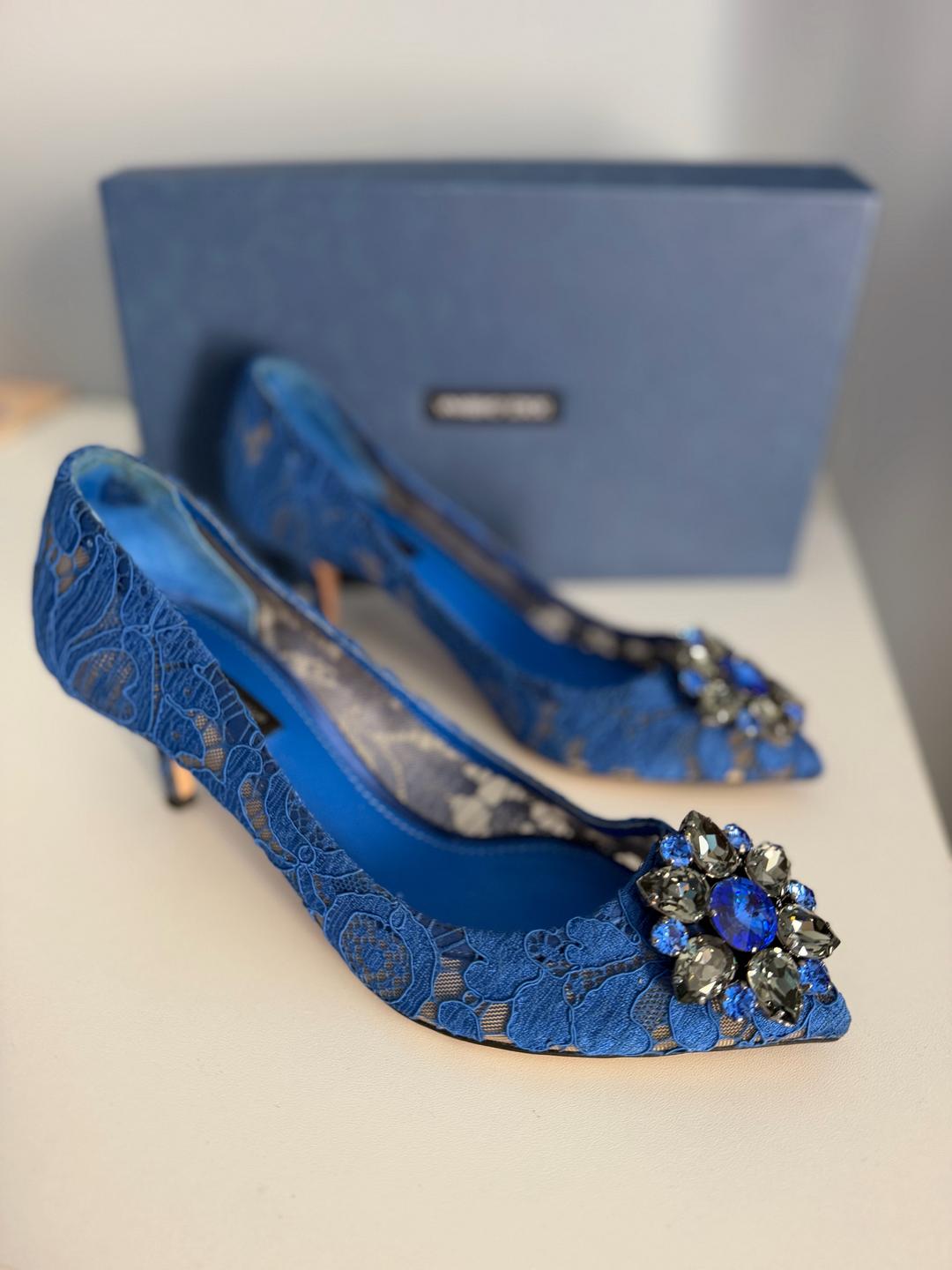 Dolce & Gabbana Туфли Dolce & Gabbana из кружева с декором — фото 2