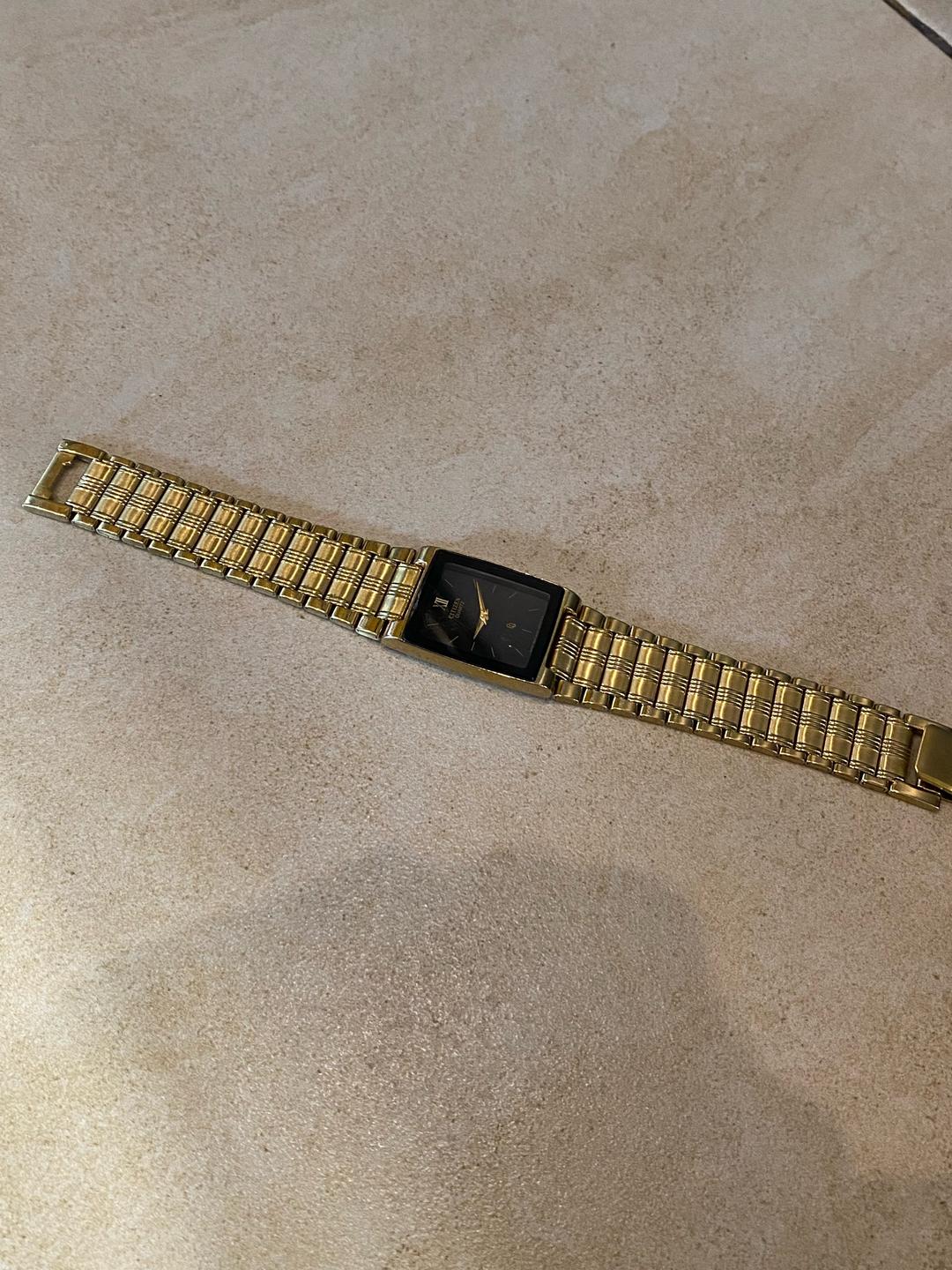 Quartz Citizen Quartz Gold Black Vintage — фото 2