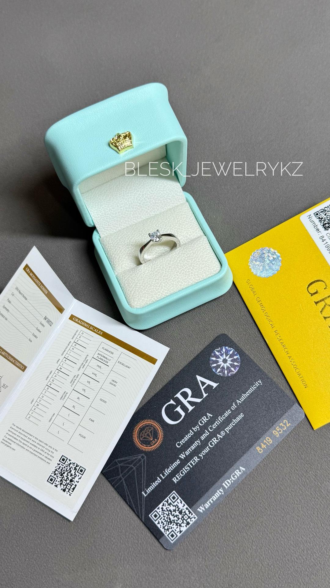 Moissanite Кольцо муассанит серебро 925 moissanite — фото 2
