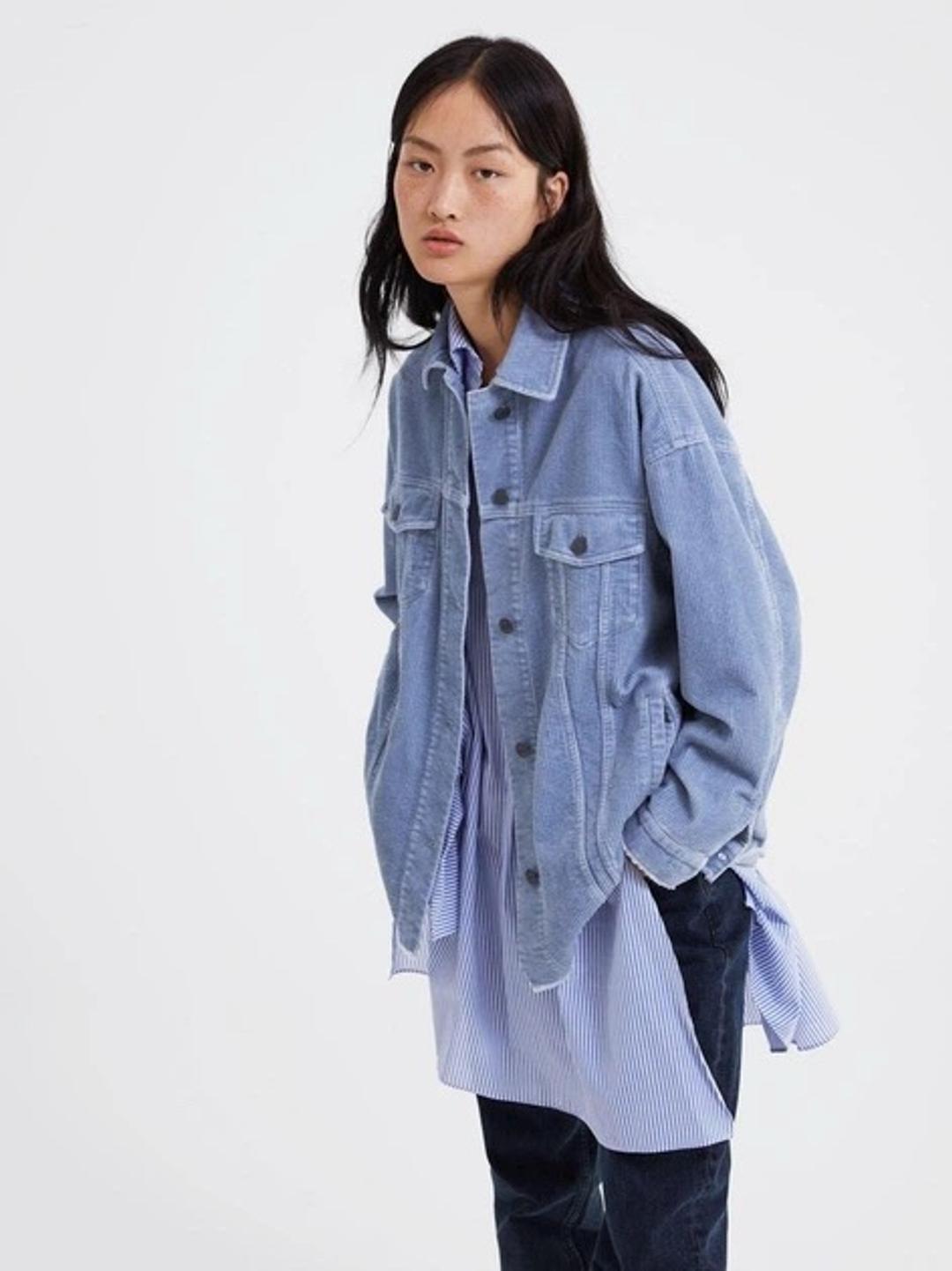 Zara Вельветовая куртка-рубашка zara oversize — фото 2