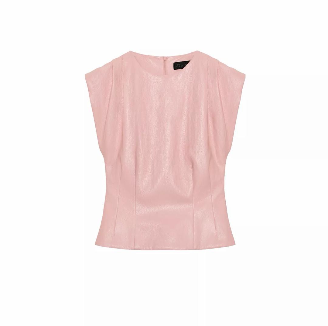 Zara Топ Zara из экокожи — фото 2