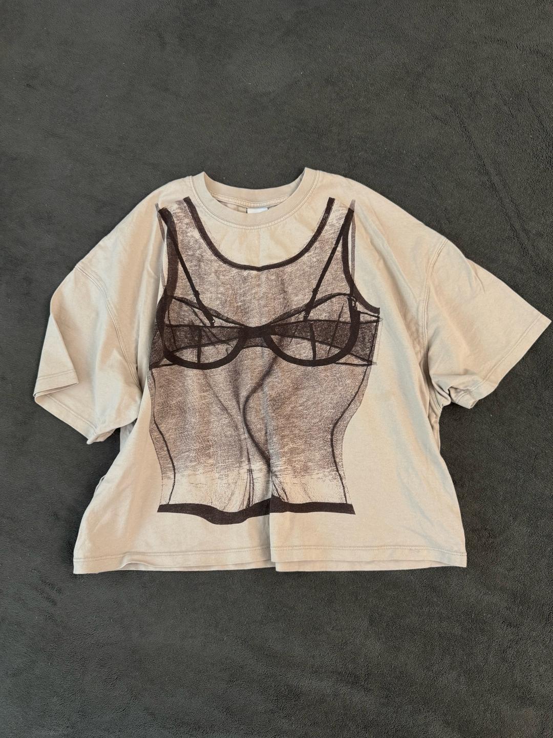 Bershka Футболка Bershka с принтом корсета — фото 2