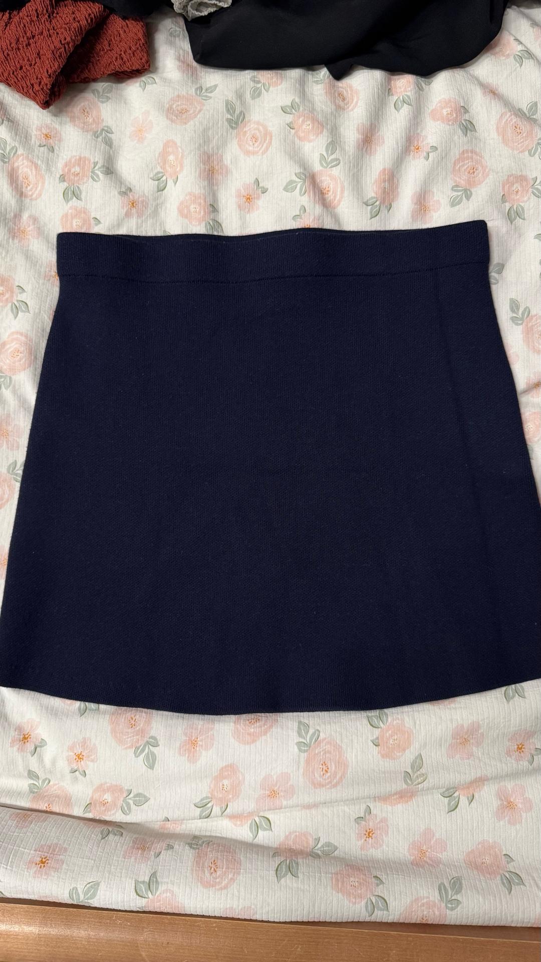 Zara Темно-синяя мини-юбка ZARA — фото 2