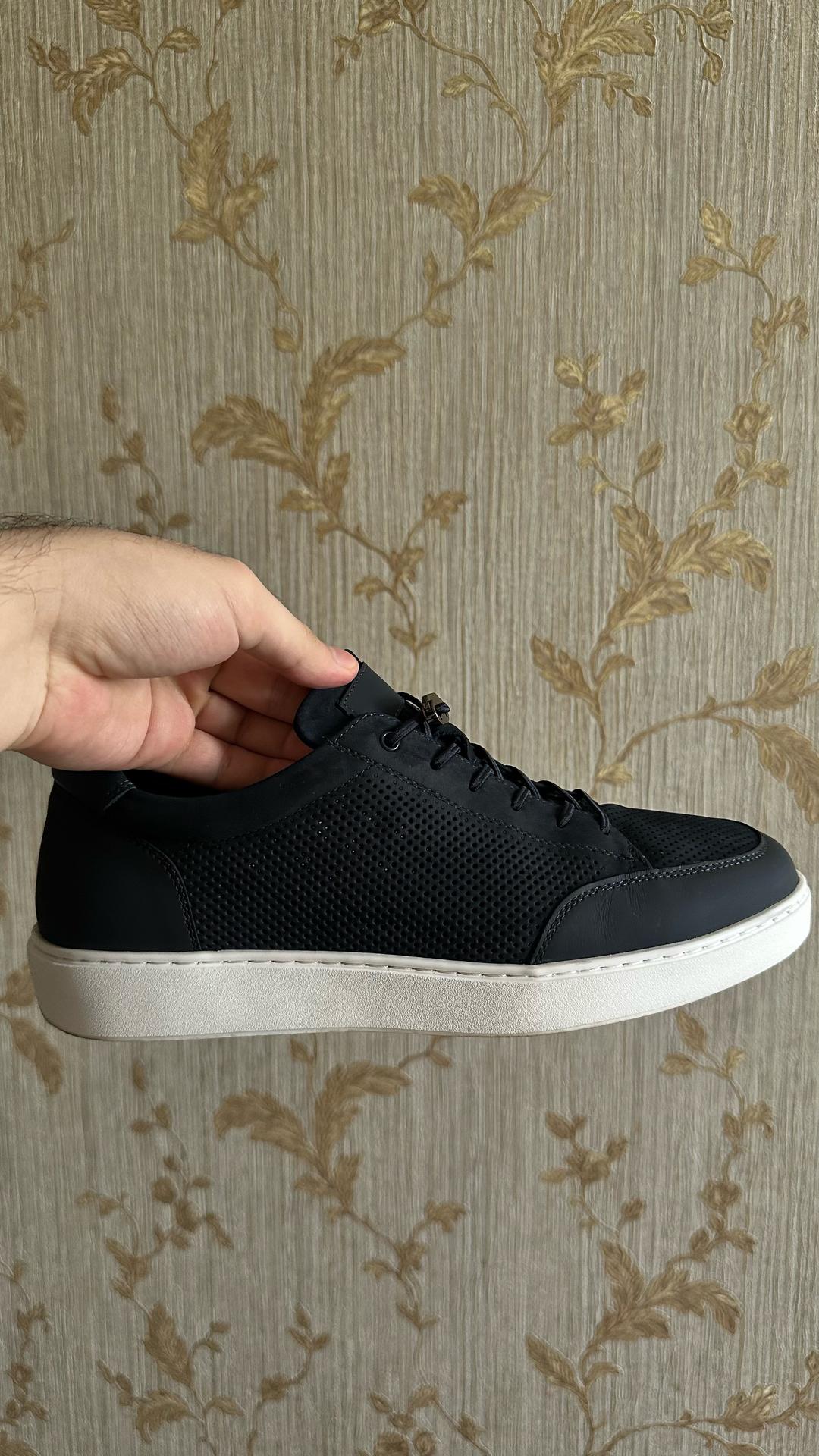 Santoni Кеды темно синие — фото 2