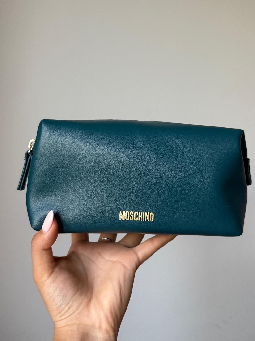 Moschino Косметичка Moschino в красивом глубоком сине-зелёном / морском цвете 🌊 — фото 2