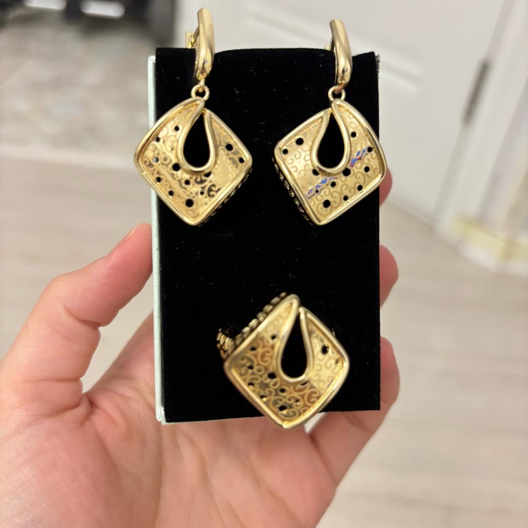 Titan Нежный набор украшений из титана в жёлтом золотистом оттенке ✨  🌟19 р — фото 2