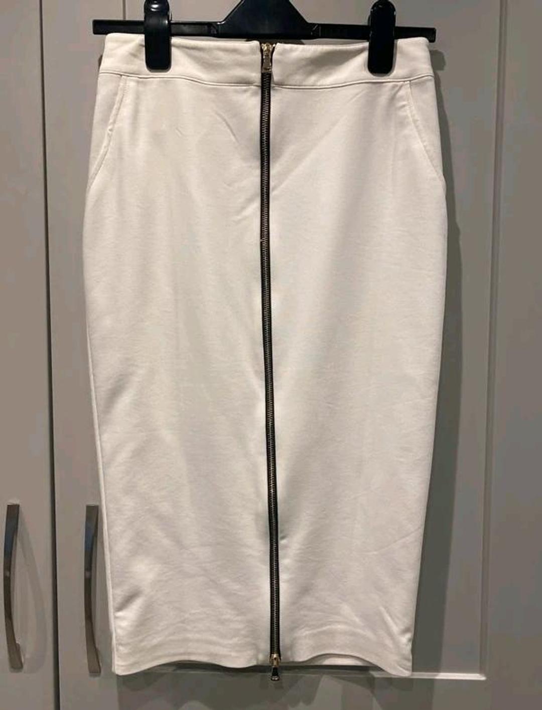 River Island Юбка белая миди S р 42 на талию 63-66 см карандаш футляр — фото 2