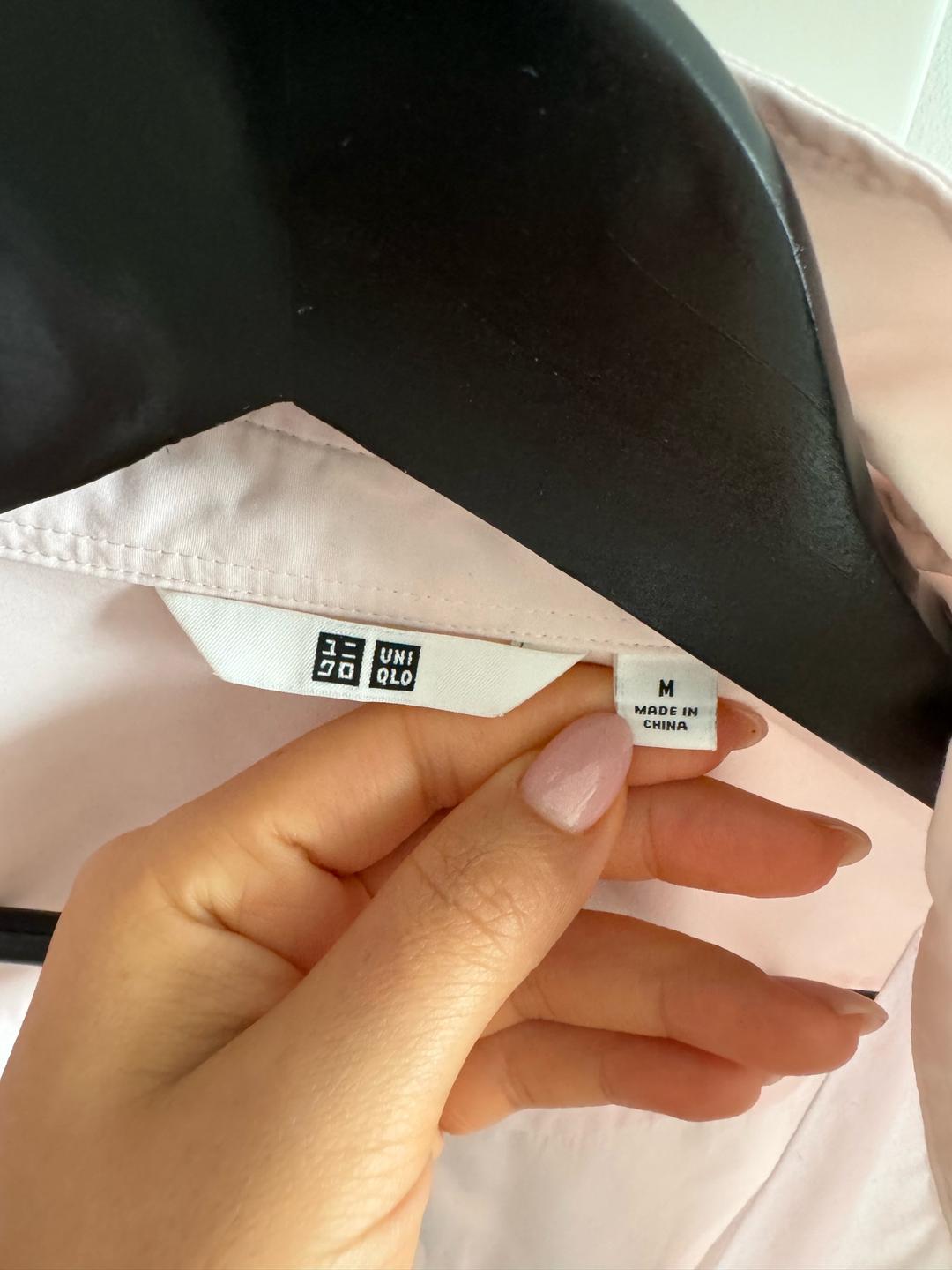 Uniqlo Рубашка Uniqlo пыльно-розового цвета — фото 2