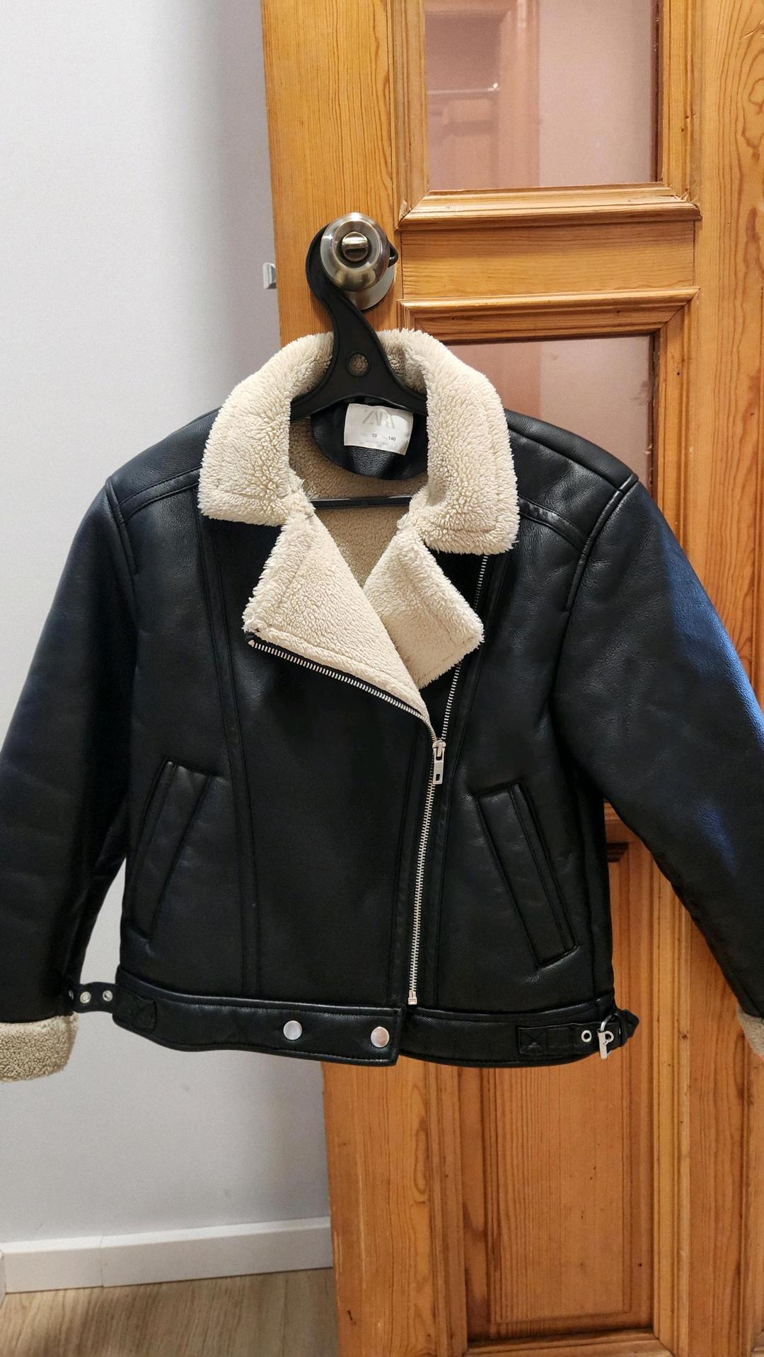 Zara Продам кожаную куртку авиатор Zara, как дубленка, на 10 лет. — фото 2