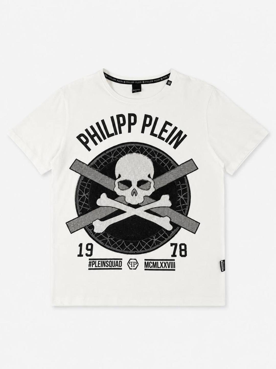 PHILIPP PLEIN PHILIPP PLEIN CRYSTAL SKULL T-SHIRT 1978 — фото 2
