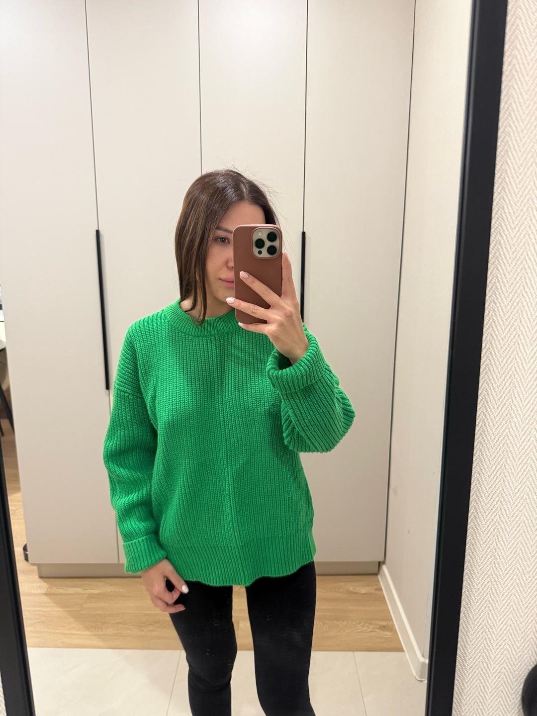 Zara Зеленый вязаный свитер zara — фото 2