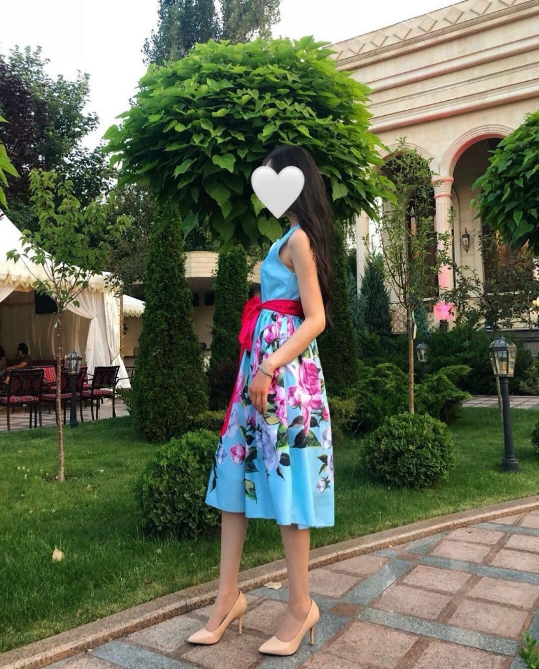 Нет бренда Платье с цветочным принтом — фото 2