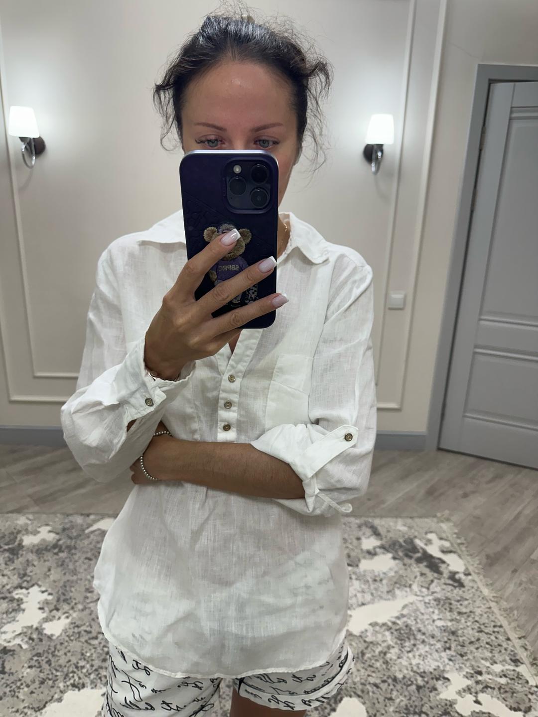 Zara Льняная рубашка Zara — фото 2