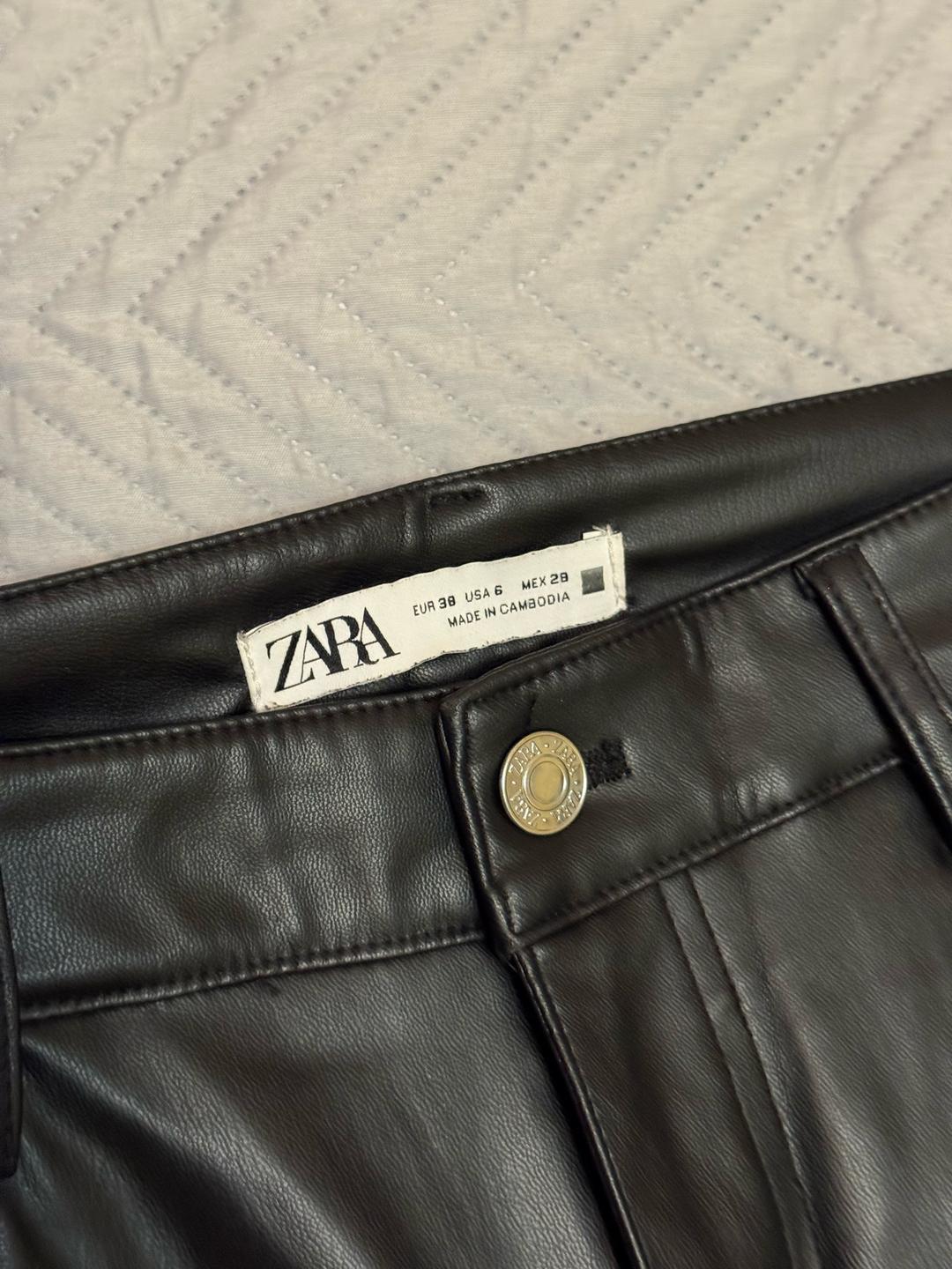 Zara Брюки ZARA из экокожи — фото 2