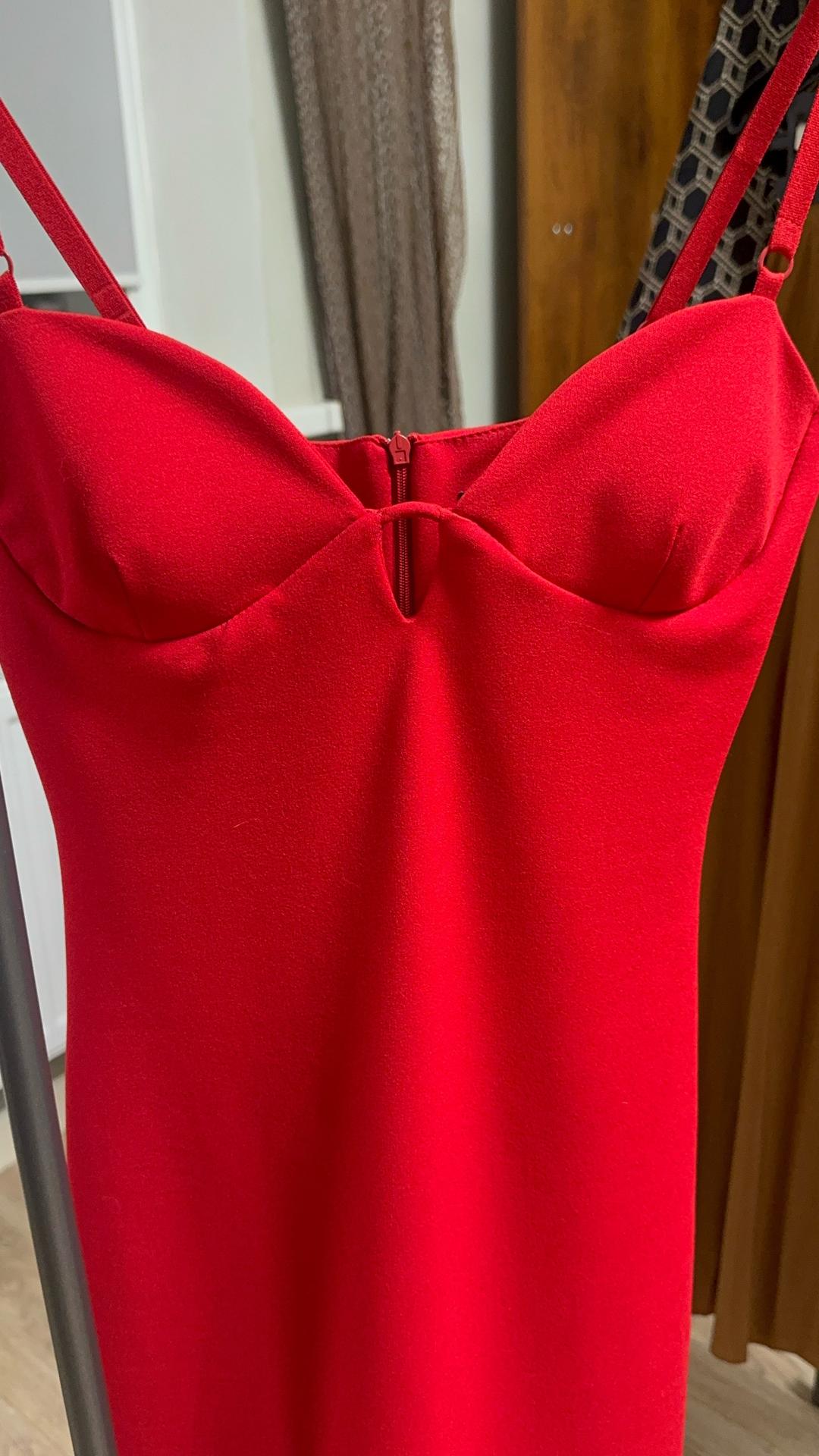Zara Платье ZARA миди красное — фото 2