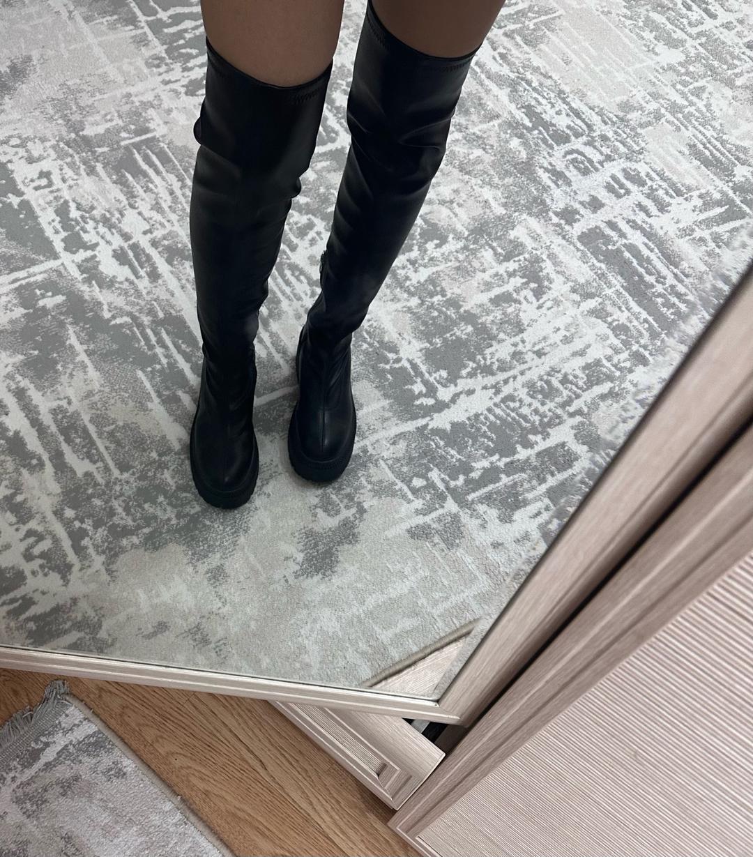 Сапоги-ботфорты на платформе — фото 2
